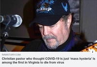 Le pasteur ayant diabolisé le covid19 comme une "hystérie de masse" (sic) est le 1er mort de cette maladie dans l'état de Virginie