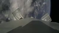 Le lanceur de la fusée falcon 9 qui revient atterrir sur terre