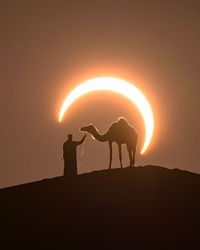 Eclipse en plein désert