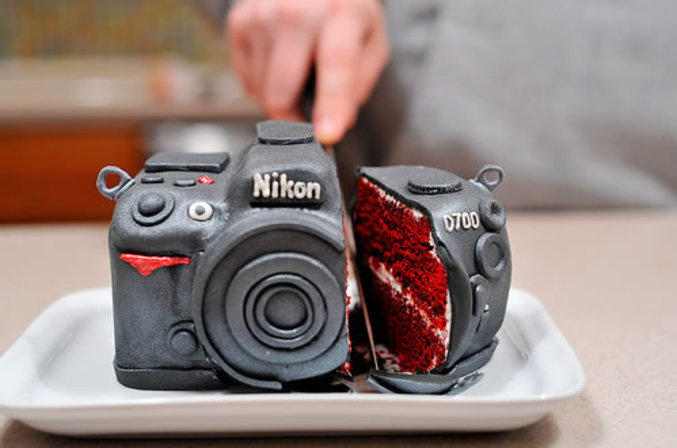 Un gâteau pour photographes.