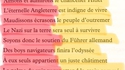 Texte anonyme durant la seconde guerre mondiale