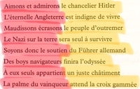 Texte anonyme durant la seconde guerre mondiale