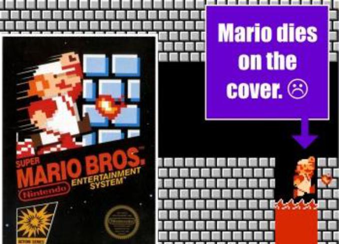 Mario était déja mort sur la jaquette.