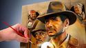 Affiche du film "Indiana Jones et la Dernière Croisade" ... en 3D.
