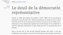 Le deuil de la démocratie représentative