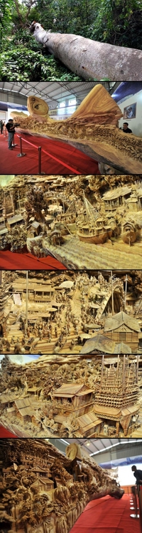 Tronc sculpté