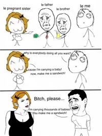 Femme enceinte vs Homme