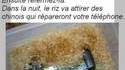 Astuce utile pour réparer un téléphone mouillé