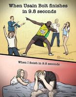 Quand Usan Bolt finit en 9.8 secondes