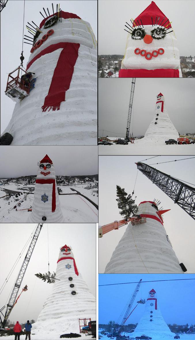 Un bonhomme de neige géant de 37 mètres de haut.