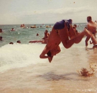 Plongeon à la plage