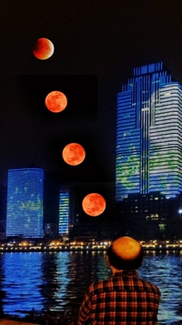 La "super lune bleu rouge"