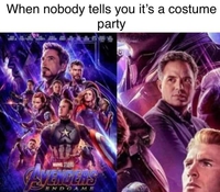 Quand personne t’a dis que c’était une fête costumée