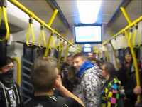Playing with fire in the tram - fail