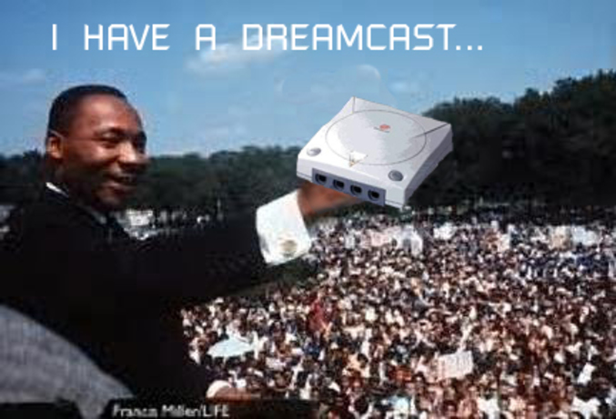La célébre phrase de Martin Luther King parodiée.