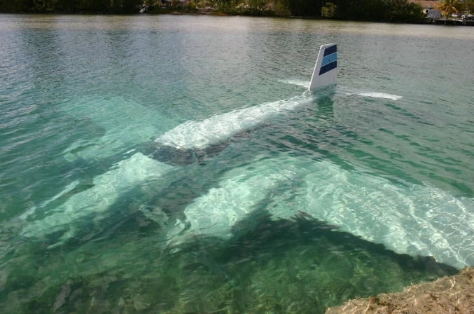Un avion immergé