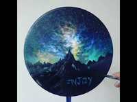 Peinture sur disque vinyle