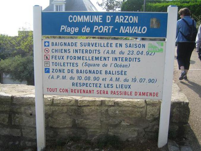 La commune d'Arzon ne souhaite pas vous revoir.