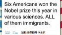 6 américains scientifiques ont eu un prix Nobel cette année... 