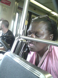 Petite sieste dans le métro