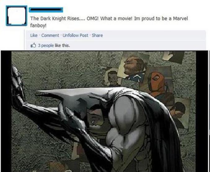 Un fan de Batman. Ou de Marvel.