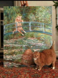 Le Bassin aux nymphéas et aux chats