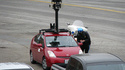 La voiture de Google arrêtée