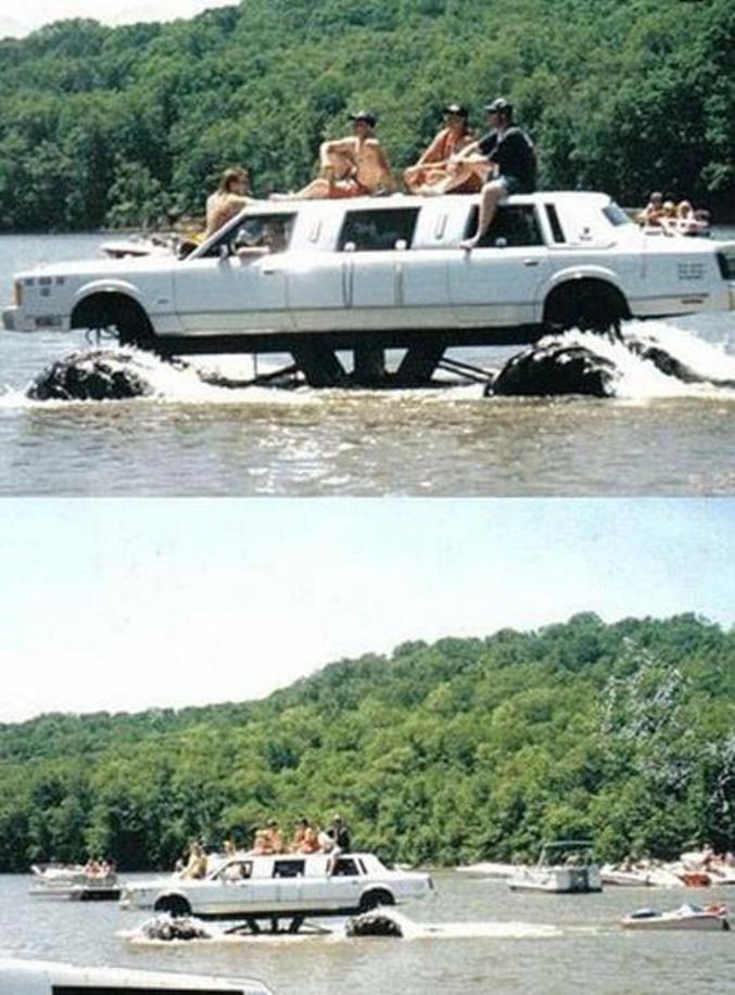 Une Cadillac flottante.