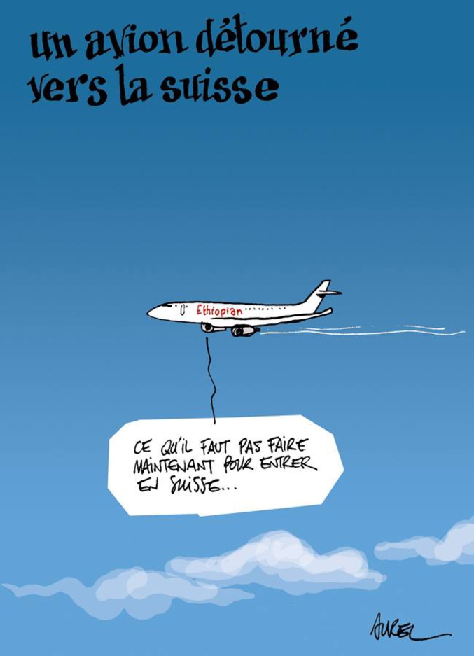 ... et la nouvelle loi suisse sur l'immigration (dessin d'Aurel pour Politis)