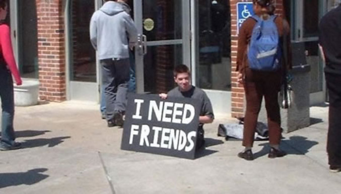 Un étudiant qui cherche des amis.