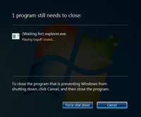 Windows ne peut pas fermer