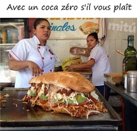 Avec un coca zero svp