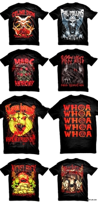 T-shirts metal