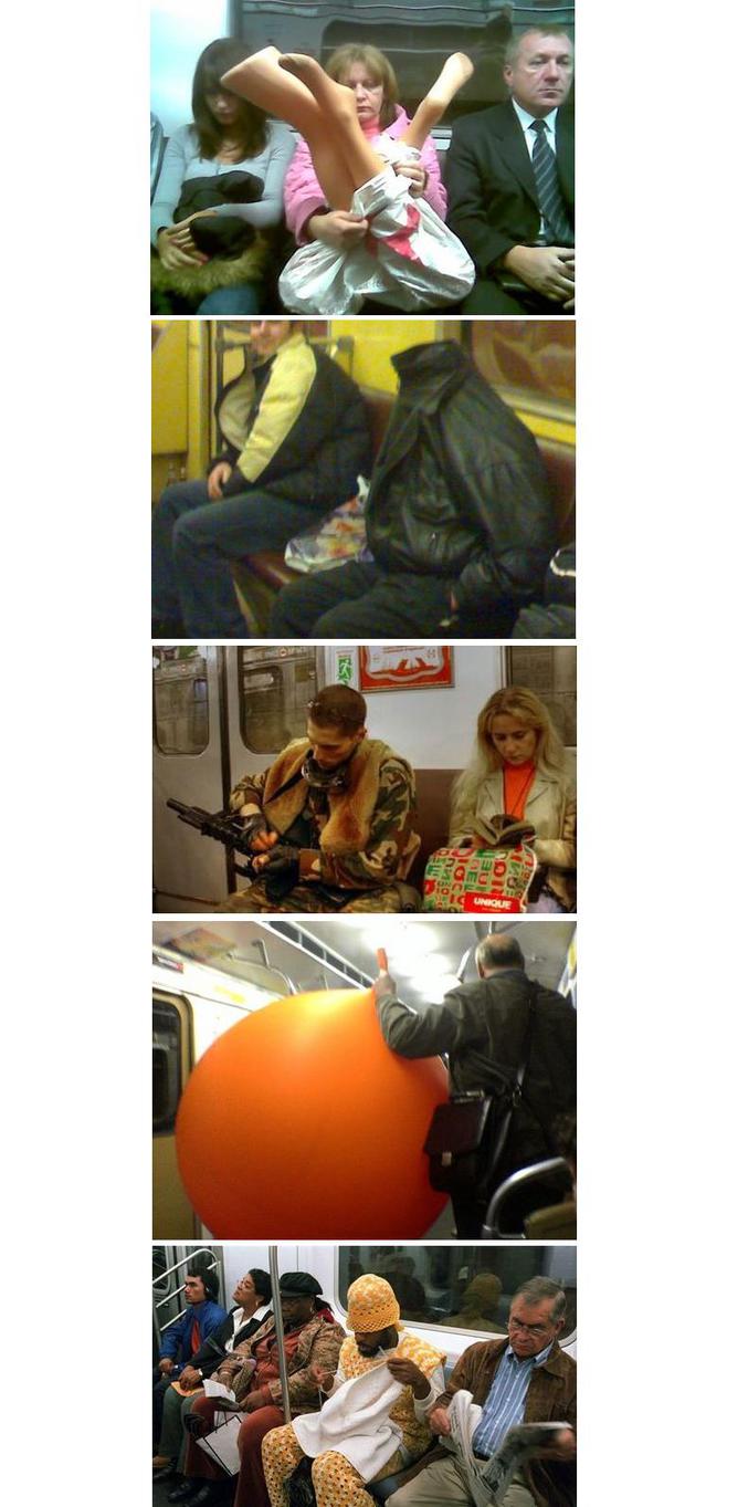 Une compilation de gens bizarres dans le métro.