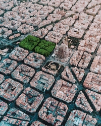 Barcelone vue du ciel