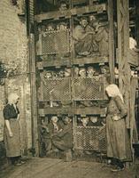 Fin de journée à la mine de charbon , Belgique 1920