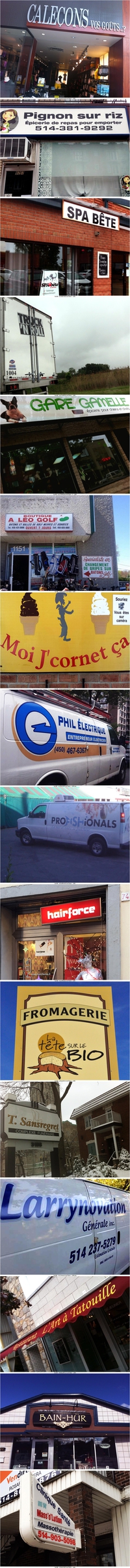 Quelques enseignes originales