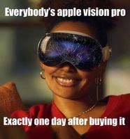 Un jour après avoir acheté les Apple pro vision