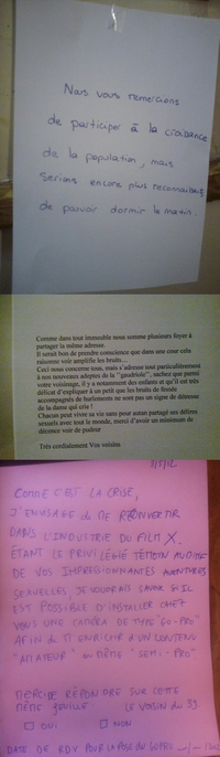 Messages personnels entre voisins