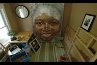 Portrait en bouchons 