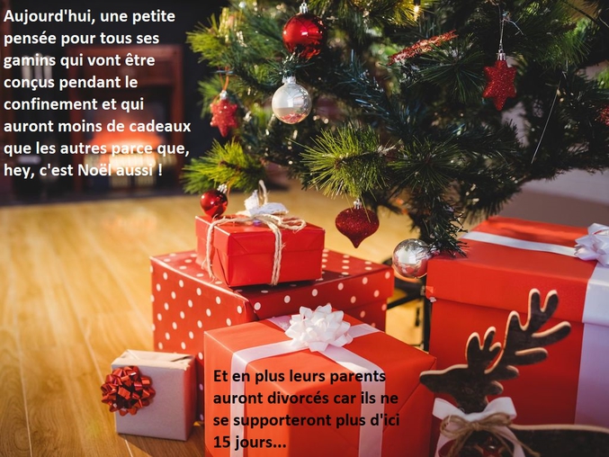 Moitié moins de cadeaux que les autres, et moitié moins de parents aussi... C'est vraiment moche !