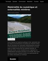 Matérialité du numérique et externalités minières (Aurore Stéphant)