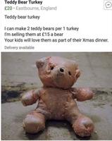 Ours en peluche fait en dinde 20 £