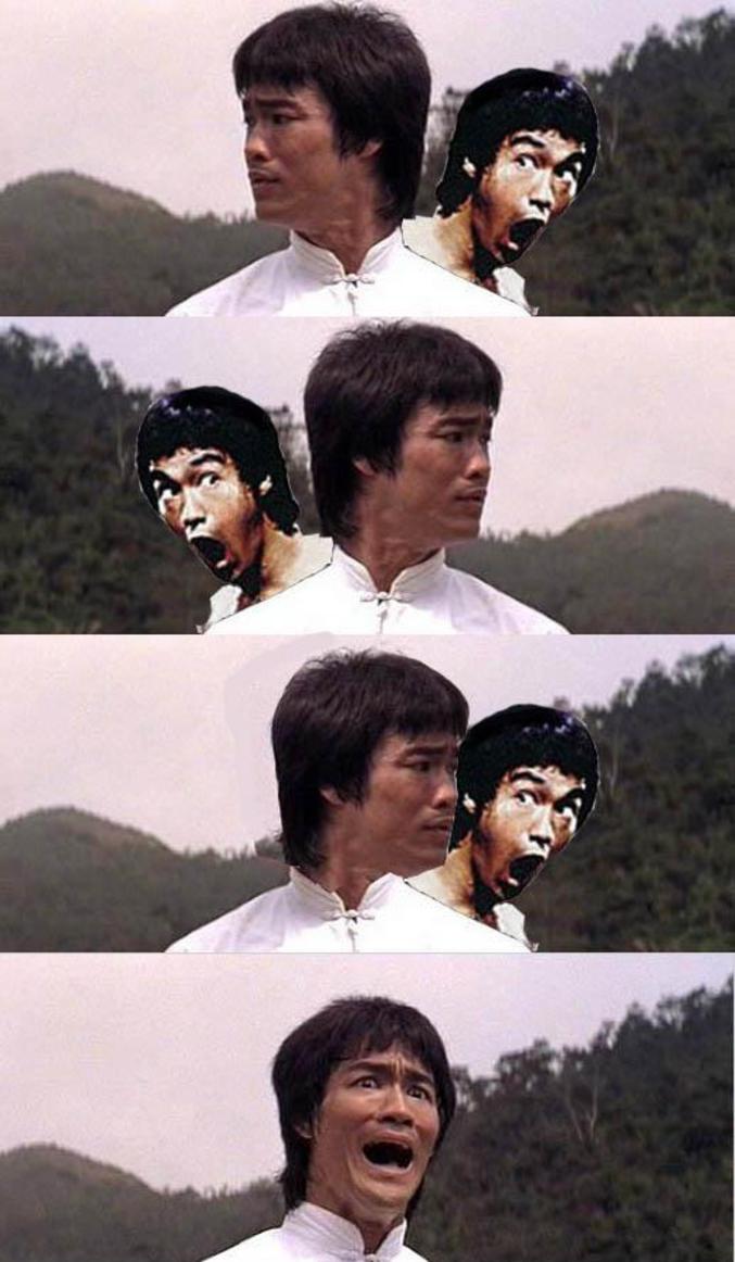 Le fantôme de Bruce Lee fait des blagues.