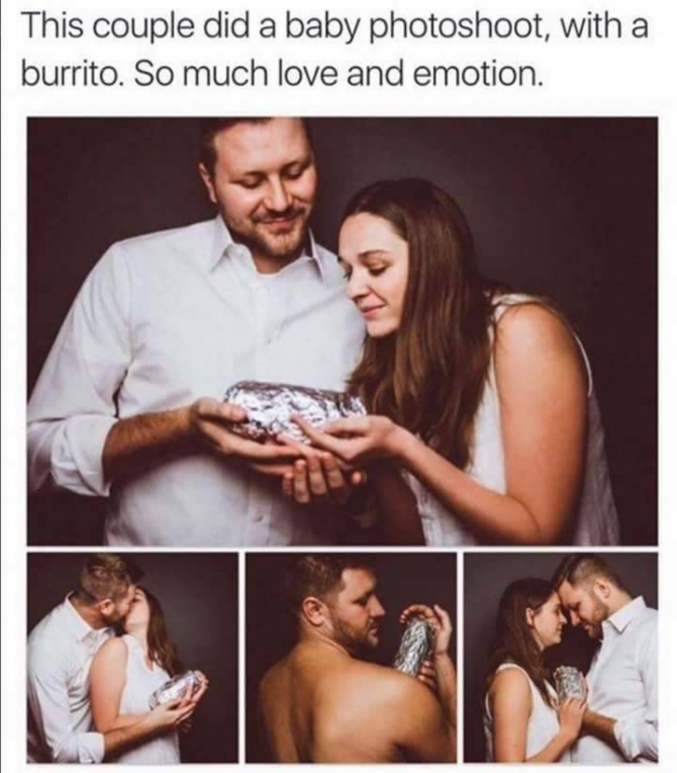 Un couple et un burrito.