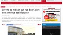 Annonce du Bon Coin pour une vente de maison