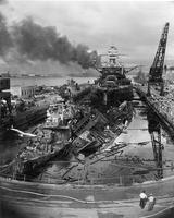 Pearl harbour dans les jours qui ont suivi l'attaque du 7 Décembre 1941