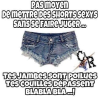 Pas moyen de mettre un mini short sans se faire juger
