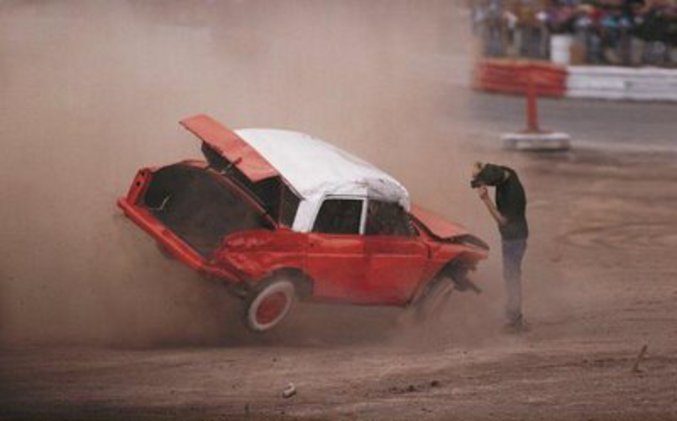 Un photographe qui n'a pas peur de prendre des risques pour obtenir de belles photos.