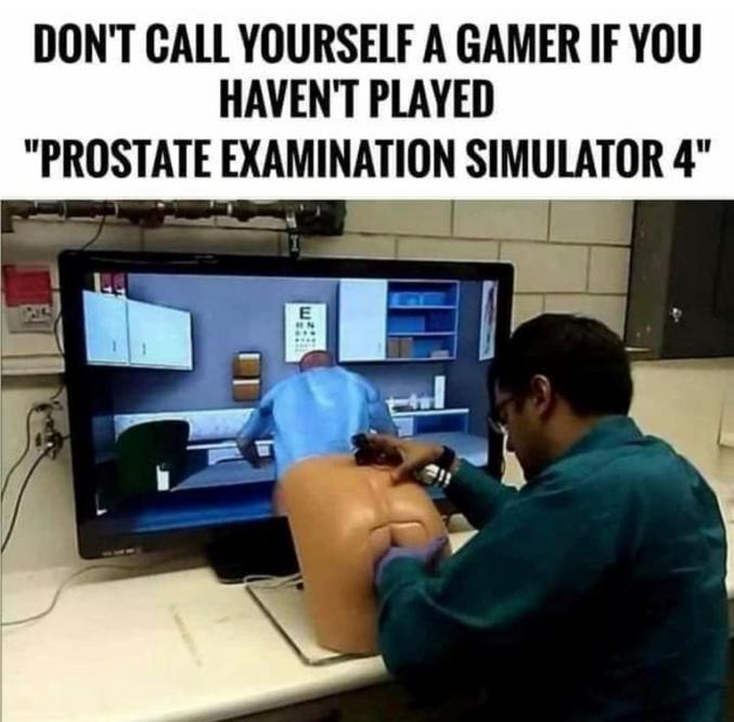 Prostate examination simulator 4

Ps: y’a quelques année j’avais lu que parfois l’équipe médicale profitait qu’un patient soit médicalement endormis pour s’entraîner à des toucher rectales et autre entraînement dans divers orifices . 